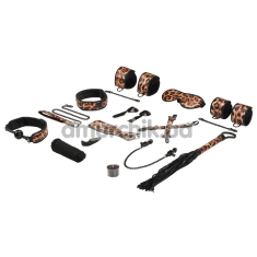Бондажный набор Liebe Seele Vivid Hyo Leopard Print Soft Bondage Kit 13pcs, леопардовый - Фото №1