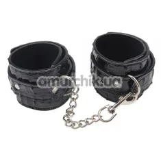 Поножи Behave! Luxury Fetish Surrender Ankle Restraints, чёрные - Фото №1