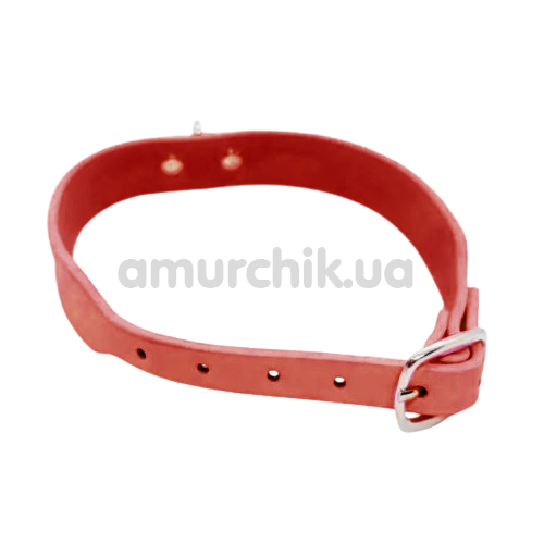 Нашийник DS Fetish Collar With Ring & Without Line, червоний