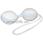 Вагінальні кульки Amor Gym Balls Duo, біло-блакитні - Фото №1