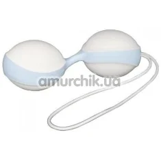 Вагінальні кульки Amor Gym Balls Duo, біло-блакитні - Фото №1
