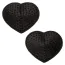 Прикраси для сосків Radiance Heart Pasties, чорні - Фото №1