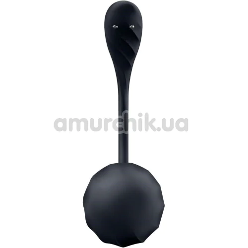 Виброяйцо Satisfyer Ribbed Petal, черное