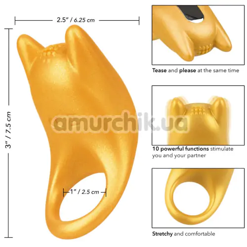Віброкільце для члена Naughty Bits Horny AF Vibrating Cock Ring, жовте