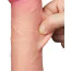 Фалоімітатор Sliding-Skin Dual Layer Dong 8 з маленькою мошонкою, тілесний - Фото №14