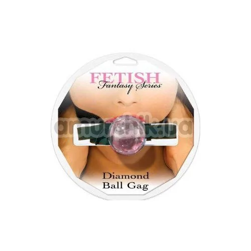Кляп Diamond Ball Gag, розовый - Фото №1