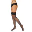 Чулки Daring Intimates Net Stockings with Lace Top, черные - Фото №3