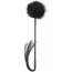 Батіг з чорною пір'їнкою Loveshop Black Fluff, чорний