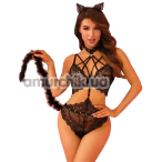 Костюм кошечки JSY Sexy Lingerie 8316, черный: боди + ушки - Фото №1