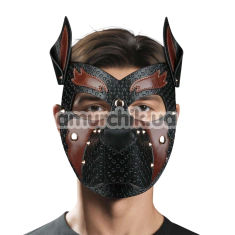 Маска собаки Lovetoy Rebellion Reign Howl Pup Mask, чорно-коричнева - Фото №1