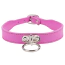 Нашийник DS Fetish Collar With Ring, рожевий - Фото №1