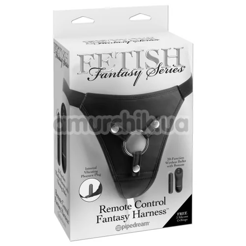 Трусики для страпона з вібрацією Remote Control Fantasy Harness