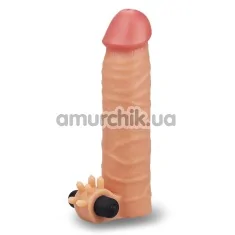 Насадка на пенис с вибрацией Revolutionary Silicone Nature Extender LV414100, телесная - Фото №1