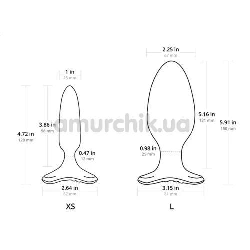 Анальная пробка с вибрацией Lovense Hush 2 XS, черная