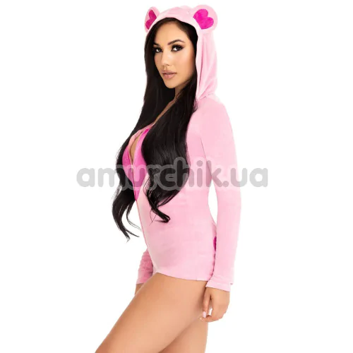 Комбинезон Leg Avenue Sweetheart Bear Velvet Romper, розовый