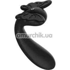 Вибратор клиторальный и точки G Midnight Magic Black Butterfly G, черный - Фото №1