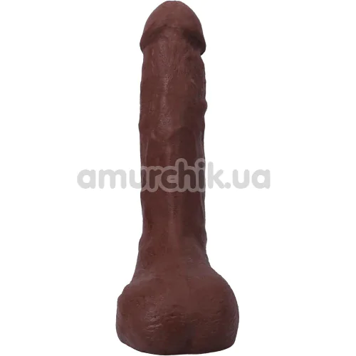 Фалоімітатор з еякуляцією Doc Johnson The Realistic Cock Squirting 9.5, коричневий