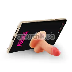 Подставка для телефона в виде члена LoveToy Jokes&Parties Universal Pecker Stand Holder, телесная - Фото №1