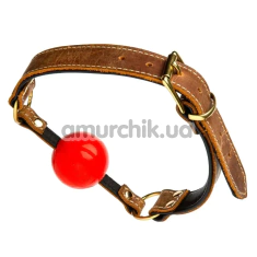 Кляп DS Fetish Leather Ball Gag, коричневый - Фото №1