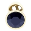 Анальна пробка з чорним кристалом Exclusivity Jewellery Gold Plug, золота - Фото №2