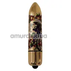 Клиторальный вибратор Rocks-Off Lal Hardy RO-120mm 10 Speed Pleasure Me Panther, золотой - Фото №1
