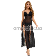 Пеньюар Star Night Maxi Night Dress, чорний - Фото №1