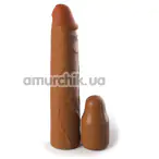 Насадка на пеніс Fantasy X-tensions Elite 1 Inch Silicone X-tension, коричнева - Фото №1