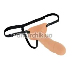Полый страпон Size Matters Erection Assist Hollow Strap-On, телесный - Фото №1