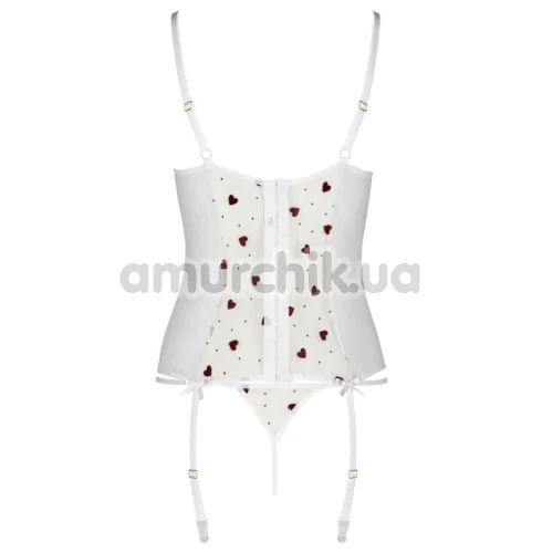 Комплект Passion Free Your Senses Lovelia Corset, білий: корсет + трусики-стрінги