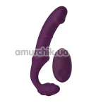 Безремневой страпон с вибрацией Bold Storm Remote Controlled Strapless Vibrator, фиолетовый - Фото №1