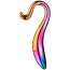 Фалоімітатор Glamour Glass Elegant Curved Dildo, мультикольоровий - Фото №8