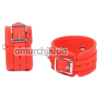 Фиксаторы для рук DS Fetish Silicone Hand Cuff, красные - Фото №1