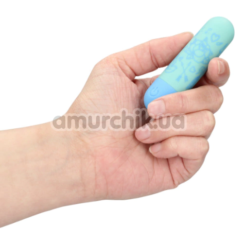Кліторальний вібратор Shots S-Line Sweet Vibrating Pussy Bullets I'm Drawn To You, бірюзовий