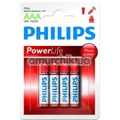Батарейки Philips PowerLife ААА, 4 шт - Фото №1