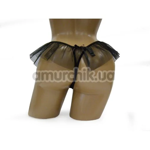 Трусики-стринги женские G-String черные (модель 2394)