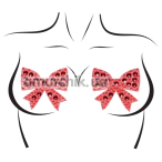 Украшения для сосков Leg Avenue Gift Me Rhinestone Bow Body Jewel Pasties, красные - Фото №1
