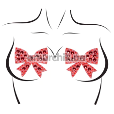 Украшения для сосков Leg Avenue Gift Me Rhinestone Bow Body Jewel Pasties, красные - Фото №1