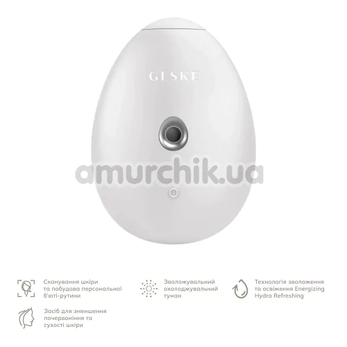 Увлажнитель для кожи лица Geske Facial Hydration Refresher 4 in 1 Oval, белый