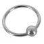 Эрекционное кольцо Sextreme Steel Glans Ring With Ball, 2.8 см - Фото №1