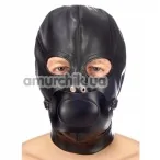Маска Fetish Tentation Enjoy Pain BDSM Hood With Gag, чорна - Фото №1