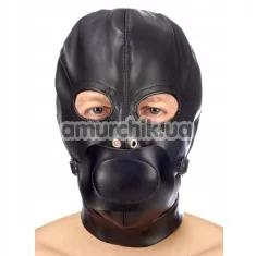 Маска Fetish Tentation Enjoy Pain BDSM Hood With Gag, чорна - Фото №1