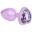 Анальна пробка з фіолетовим кристалом Jewel Small Amethyst Heart Plug, фіолетова - Фото №5