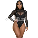 Боді Star Night Sparkle Party Rhinestone Bodysuit, чорне - Фото №1