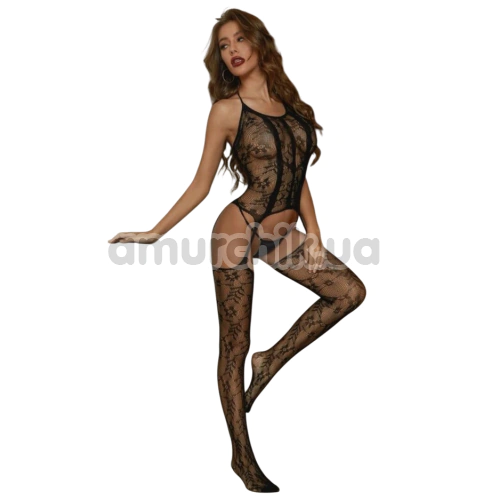 Комбінезон Star Night Stripes Lace Bodystocking, чорний