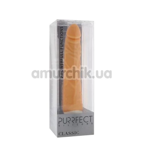 Вибратор Purrfect Silicone Classic, 18 см телесный
