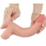 Фаллоимитатор Sliding-Skin Dual Layer Dong 8.5 с мошонкой, телесный - Фото №12