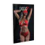 Комплект Daring Intimates Bra, Panty and Blindfold Set, червоний: бюстгальтер + трусики + маска - Фото №6