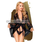 Комплект Penthouse Lingerie Hypnotic Power, чорний: пеньюар + трусики-стрінги - Фото №1
