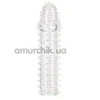 Насадка - удлинитель члена Super Stretch Silicone Sleeve, прозрачная - Фото №1