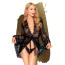 Комплект Penthouse Lingerie Hypnotic Power, чорний: пеньюар + трусики-стрінги - Фото №1